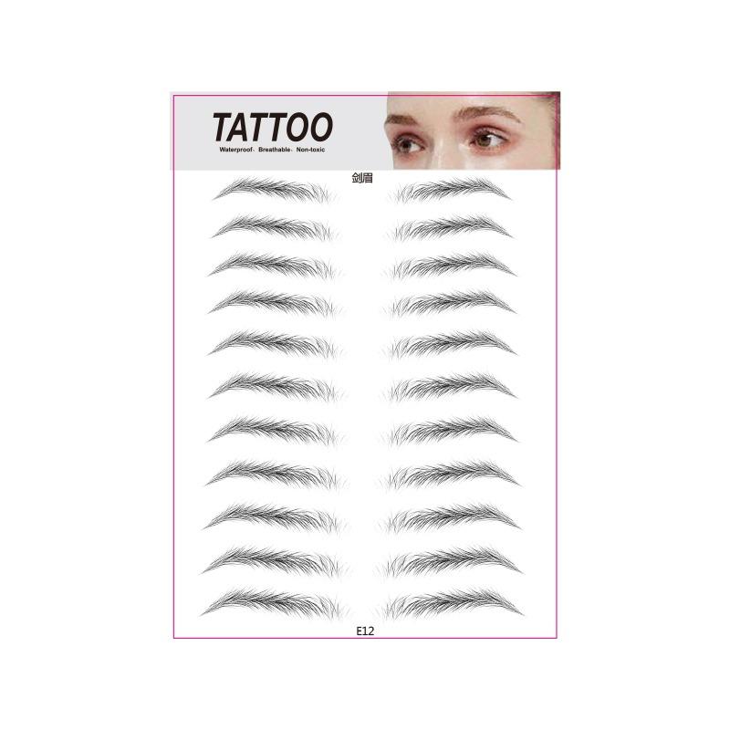 3d eyebrow stickers e 12