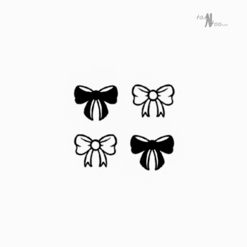 CUTE Bowknot Semi Permanent Fake Tattoo